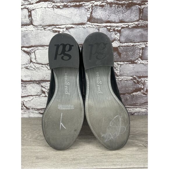 Paul Green Chelsea Black Leather Wingtip Heel Boots Women’s Sz 7.5UK/10M US/41EU - Picture 15 of 16